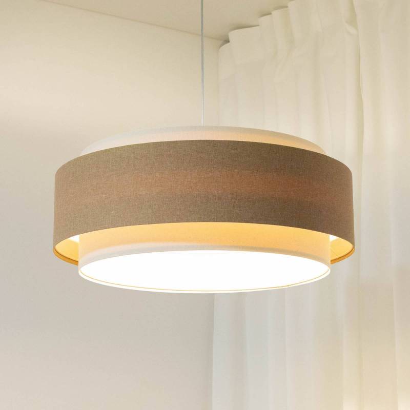 Hängeleuchte Boho Elegant, beige/creme, Ø 60 cm, Textil von Maco Design