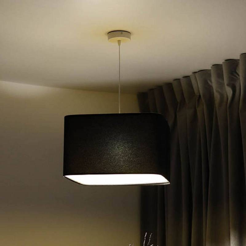 Hängeleuchte Kwadro, schwarz, 40 x 40 cm, Velourstoff von Maco Design