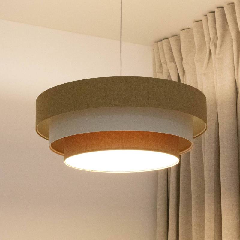 Hängeleuchte Triniti, beige/creme, Ø 60 cm, Textil von Maco Design