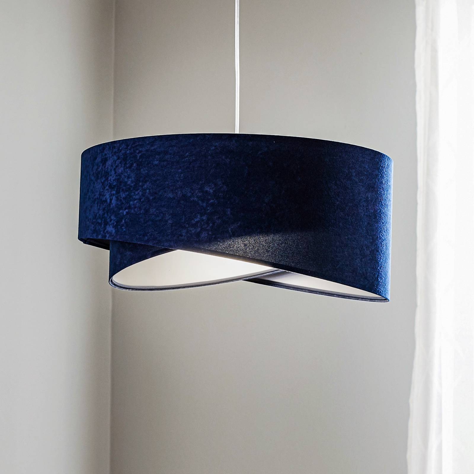Hängeleuchte Vivien, zweifarbig, blau/silber Hängeleuchte Vivien, zweifarbig, blau/silber von Maco Design