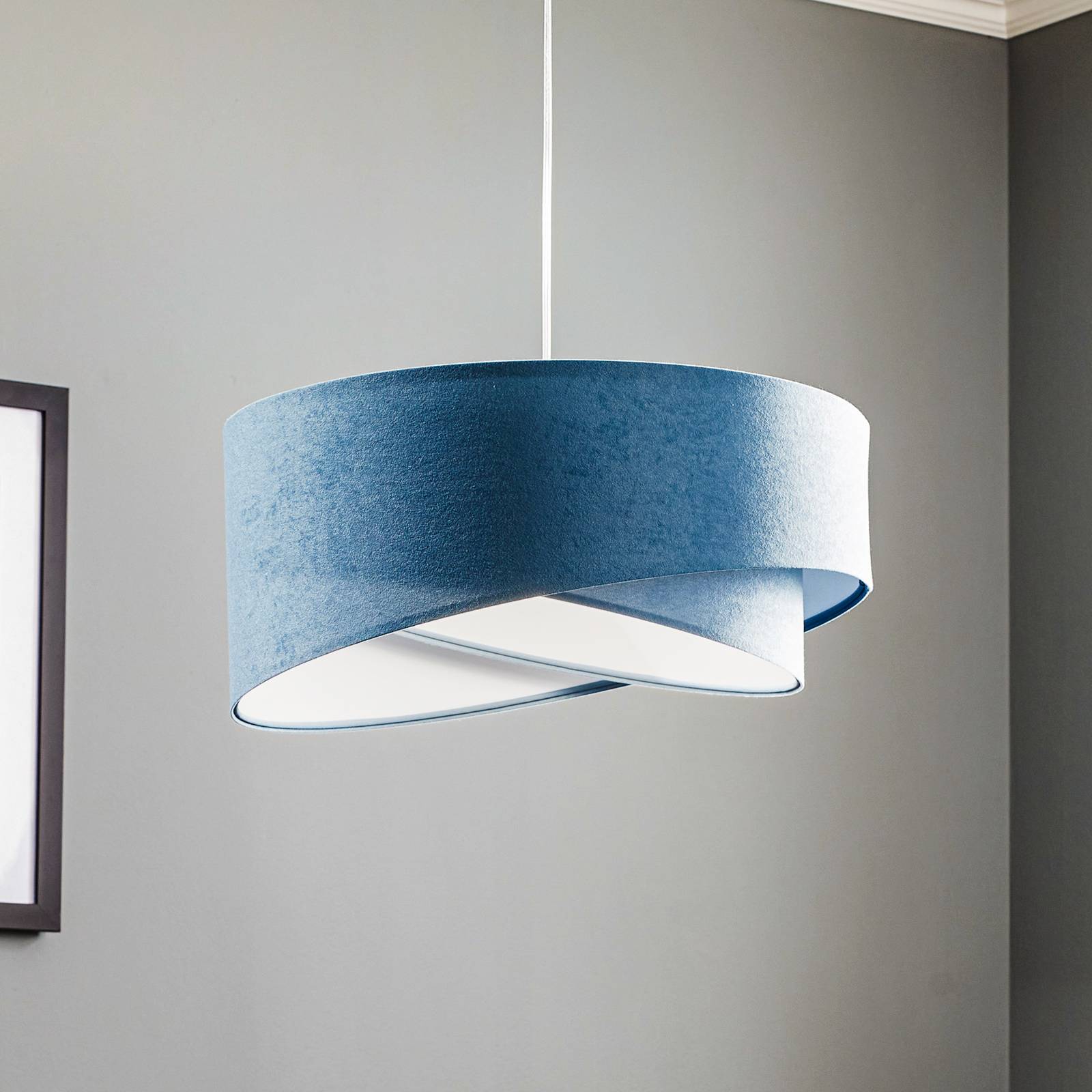 Pendellampe Vivien, zweifarbig, hellblau/weiß Pendellampe Vivien, zweifarbig, hellblau/weiß von Maco Design