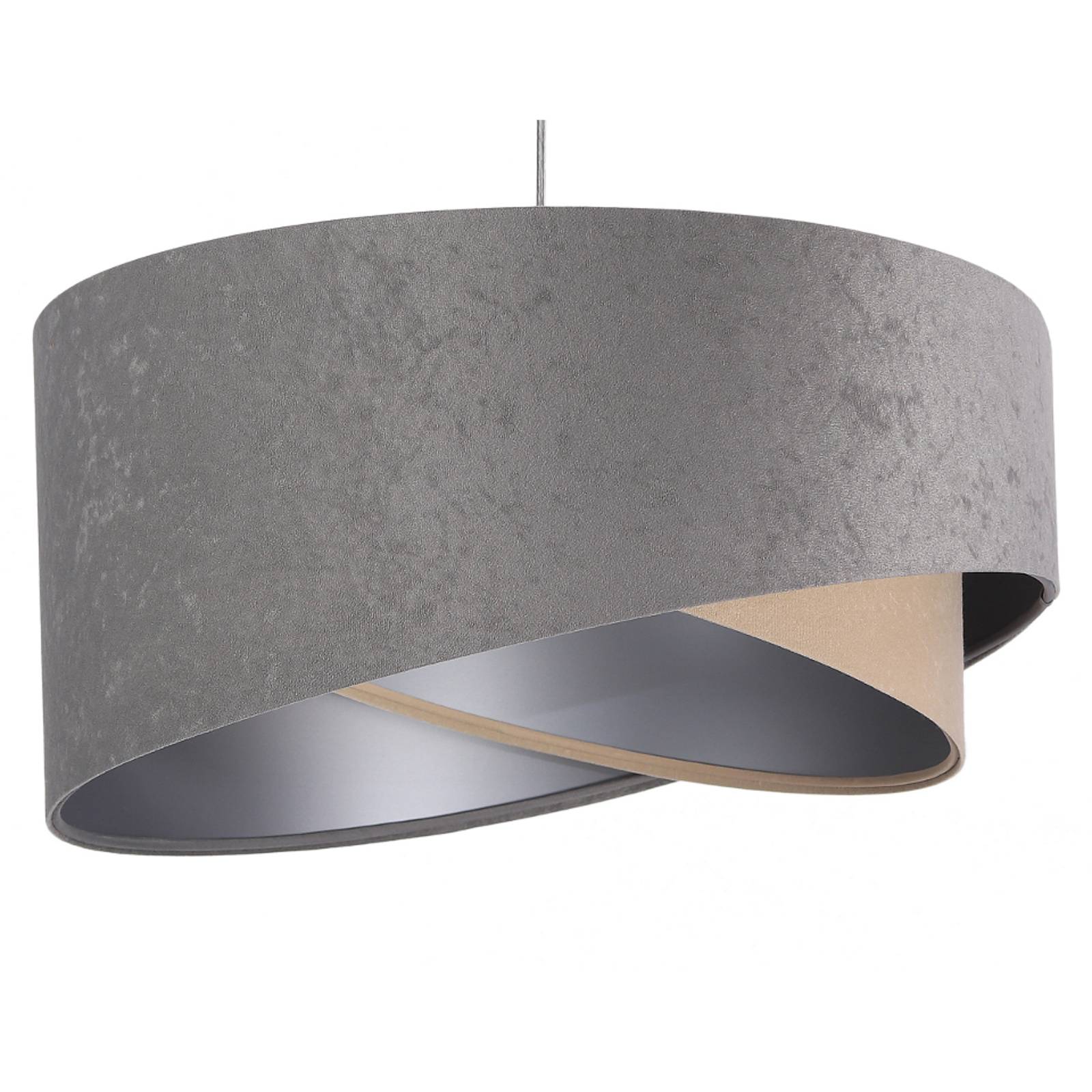 Pendellampe Vivien dreifarbig grau/beige/silber von Maco Design