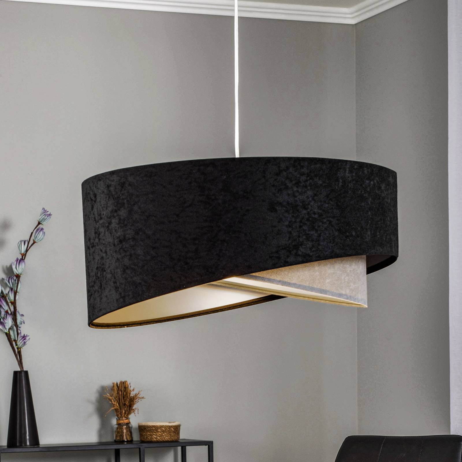 Pendellampe Vivien dreifarbig schwarz/grau/silber Pendellampe Vivien dreifarbig schwarz/grau/silber von Maco Design