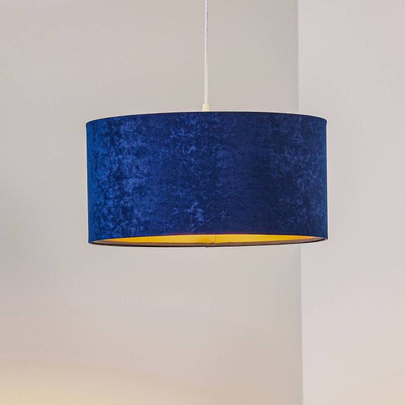 Samtige Hängeleuchte Lobelia mit Gold innen von Maco Design