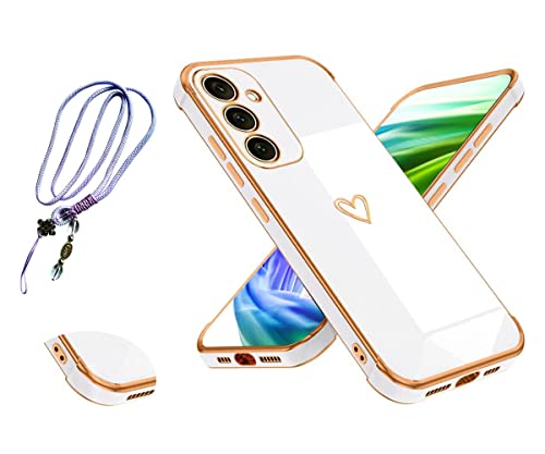 MacroHu 1x Handyhülle mit Band für Samsung Galaxy A34 5G Handykette Hülle TPU Bumper Stoßfeste Cover Silikon Schutzhülle Hülle mit Umhängeband Halskette Handyhülle Necklace Handyhülle-Weiß MacroHu 1x Handyhülle mit Band für Samsung Galaxy A34 5G Handykette Hülle TPU Bumper Stoßfeste Cover Silikon Schutzhülle Hülle mit Umhängeband Halskette Handyhülle Necklace Handyhülle-Weiß von MacroHu