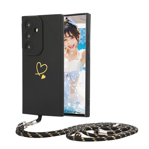 MacroHu 1x Handyhülle mit Band für Samsung Galaxy S24 5G Handykette Hülle Handyhülle mit Kette Handyhülle mit Umhängen TPU Silikon Bumper Stoßfeste Schutzhülle Abnehmbar Necklace Handyhülle-Schwarz MacroHu 1x Handyhülle mit Band für Samsung Galaxy S24 5G Handykette Hülle Handyhülle mit Kette Handyhülle mit Umhängen TPU Silikon Bumper Stoßfeste Schutzhülle Abnehmbar Necklace Handyhülle-Schwarz von MacroHu