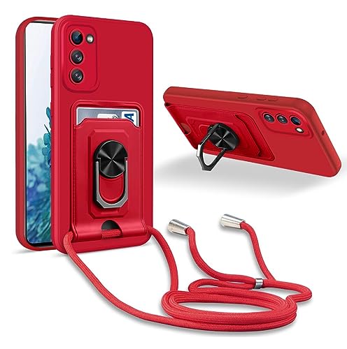 MacroHu 1x Handykette Hülle für Samsung Galaxy S20 FE Handyhülle mit Band Necklace Handyhülle TPU Stoßfeste Cover Silikon Schutzhülle Verstellbarer Halskette Handyhülle mit Umhängeband- Rot MacroHu 1x Handykette Hülle für Samsung Galaxy S20 FE Handyhülle mit Band Necklace Handyhülle TPU Stoßfeste Cover Silikon Schutzhülle Verstellbarer Halskette Handyhülle mit Umhängeband- Rot von MacroHu