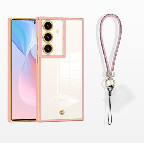 MacroHu 1x Handykette Hülle mit Band für Samsung Galaxy A55 5G Handyhülle mit Band Handyhülle mit Kette TPU Silikon Transparent Handykette Hülle mit Kordel Durchsichtig Stoßfeste Schutzhülle-Rosa MacroHu 1x Handykette Hülle mit Band für Samsung Galaxy A55 5G Handyhülle mit Band Handyhülle mit Kette TPU Silikon Transparent Handykette Hülle mit Kordel Durchsichtig Stoßfeste Schutzhülle-Rosa von MacroHu