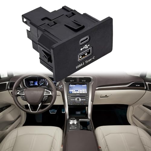 Mactoom SYNC 3 Carplay USB-Schnittstellen-Hub, USB + Typ-C-Modul, kompatibel mit Ford 2016–2020, SYNC 3 Version 3.4 Media Hub Typ-C Laden, schnellere, stabile Übertragung, HC3Z-19A387-E Mactoom SYNC 3 Carplay USB-Schnittstellen-Hub, USB + Typ-C-Modul, kompatibel mit Ford 2016–2020, SYNC 3 Version 3.4 Media Hub Typ-C Laden, schnellere, stabile Übertragung, HC3Z-19A387-E von Mactoom