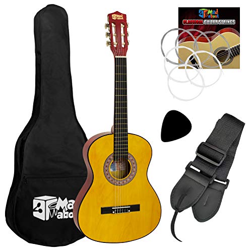 Mad About CLG1-12-PACK Set Klassische Spanische Gitarre, 1/2 Größe, für Kinder - jetzt mit kostenlosem Unterricht für 6 Monate von Mad About