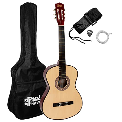 Mad About CLG1-44-PACK Spanische klassische Kindergitarre , volle Größe, für Anfänger im Alter ab12+ von Mad About