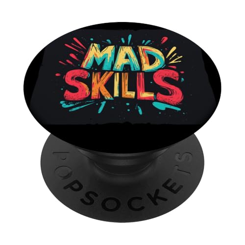 Mehrfarbiges Mad Skills Kostüm für Jungen und Mädchen PopSockets Klebender PopGrip von Mad Skills Outfit