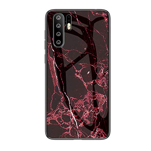 MadBee-Hülle für Huawei P30 Pro [mit Displayschutz], 9H-Rückseite aus gehärtetem Glas [Marmormuster-Design] + weicher TPU-Silikon-Stoßfänger [Stoßdämpfung] (Marmor 6) von MadBee
