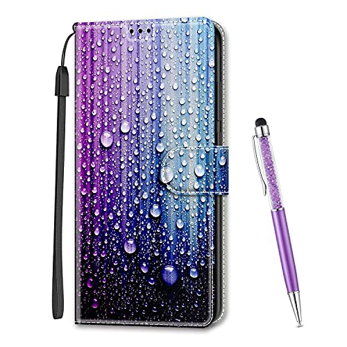 MadBee Kompatibel mit Google Pixel 9 Pro XL (6.8"), Leder Handyhülle Tasche Schutzhülle Brieftasche Klapphülle Ständer und Kartensteckplätze Hülle für Google 9 Pro XL (Wassertropfen A) von MadBee