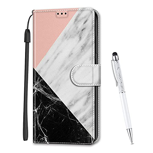 MadBee Kompatibel mit Samsung Galaxy A32 5G Hülle, Leder Handyhülle Tasche Schutzhülle Brieftasche Klapphülle Ständer und Kartensteckplätze Hülle für Samsung Galaxy A32 5G (Marmor B) von MadBee