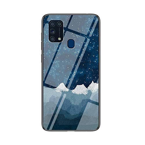 MadBee Kompatibel mit Samsung Galaxy M31 Hülle [mit HD-Schutzfolie], Sternenklarer Himmel Weich Silikon Handyhülle TPU Bumper Handytasche Schutzhülle Protective Dünn Abdeckung (Blauer) von MadBee