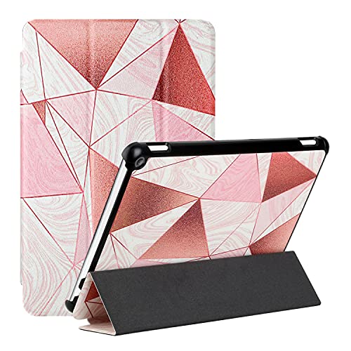 MadBee Tablet Hülle für All-New Amazon Fire HD 10/HD 10 Plus (11th, 2021), PU Leder Flip Case Cover Ultra Schlank Superleicht Ständer Schutzhülle mit Standfunktion [Auto Schlaf/Wach] (Rosa) von MadBee