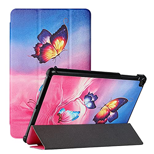 MadBee Tablet Hülle für Samsung Galaxy Tab A 10.1 (2019)/T510/T515, PU Leder Flip Case Cover Ultra Schlank Superleicht Ständer Schutzhülle mit Standfunktion [Nein Auto Schlaf/Wach] (Schmetterling) von MadBee