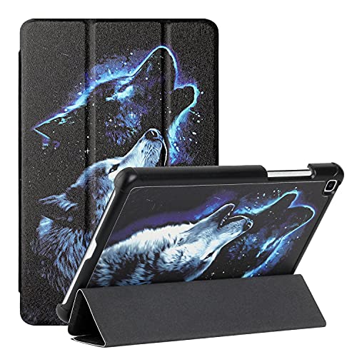 MadBee Tablet Hülle für Samsung Galaxy Tab A 8.0 (2019)/T290/T295/T297, PU Leder Flip Case Cover Ultra Schlank Superleicht Ständer Schutzhülle mit Standfunktion [Nein Auto Schlaf/Wach] (Wolf#1) von MadBee