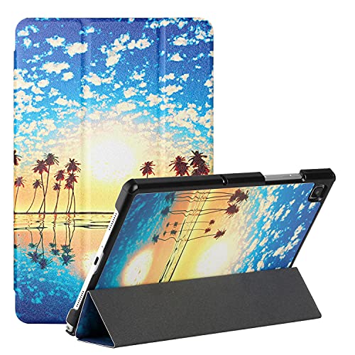 MadBee Tablet Hülle für Samsung Galaxy Tab A7 10.4 (2020 Release)/T500/T505, PU Leder Flip Case Cover Ultra Schlank Superleicht Ständer Schutzhülle mit Standfunktion [Auto Schlaf/Wach] (Meer) von MadBee