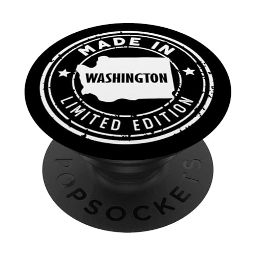 US Pride in limitierter Auflage, hergestellt im US-Bundesstaat Washington PopSockets Klebender PopGrip von Made in US Proud American States Badge
