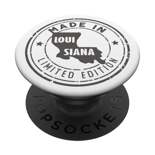 US Pride in limitierter Auflage, im Vintage-Stil, hergestellt im Bundesstaat Louisiana PopSockets Klebender PopGrip US Pride in limitierter Auflage, im Vintage-Stil, hergestellt im Bundesstaat Louisiana PopSockets Klebender PopGrip von Made in US Proud American States Badge
