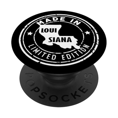 US Pride in limitierter Auflage, im Vintage-Stil, hergestellt im Bundesstaat Louisiana PopSockets Klebender PopGrip US Pride in limitierter Auflage, im Vintage-Stil, hergestellt im Bundesstaat Louisiana PopSockets Klebender PopGrip von Made in US Proud American States Badge