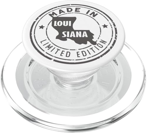 US Pride in limitierter Auflage, im Vintage-Stil, hergestellt im Bundesstaat Louisiana PopSockets PopGrip für MagSafe US Pride in limitierter Auflage, im Vintage-Stil, hergestellt im Bundesstaat Louisiana PopSockets PopGrip für MagSafe von Made in US Proud American States Badge