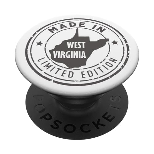 US Pride in limitierter Auflage, im Vintage-Stil, hergestellt im Bundesstaat West Virginia PopSockets Klebender PopGrip US Pride in limitierter Auflage, im Vintage-Stil, hergestellt im Bundesstaat West Virginia PopSockets Klebender PopGrip von Made in US Proud American States Badge