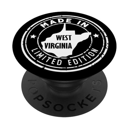 US Pride in limitierter Auflage, im Vintage-Stil, hergestellt im Bundesstaat West Virginia PopSockets Klebender PopGrip US Pride in limitierter Auflage, im Vintage-Stil, hergestellt im Bundesstaat West Virginia PopSockets Klebender PopGrip von Made in US Proud American States Badge