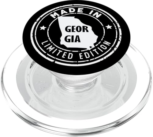 US Pride in limitierter Auflage, im Vintage-Stil, hergestellt in Georgia State PopSockets PopGrip für MagSafe von Made in US Proud American States Badge