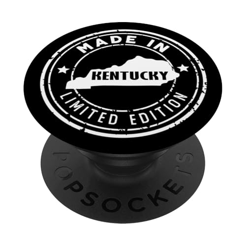 US Pride in limitierter Auflage, im Vintage-Stil, hergestellt in Kentucky State PopSockets Klebender PopGrip von Made in US Proud American States Badge