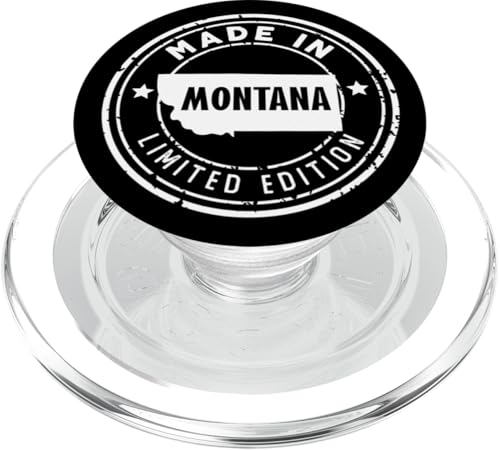 US Pride in limitierter Auflage, im Vintage-Stil, hergestellt in Montana State PopSockets PopGrip für MagSafe von Made in US Proud American States Badge
