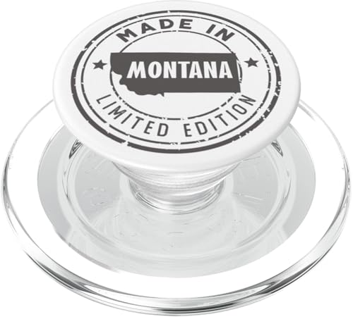 US Pride in limitierter Auflage, im Vintage-Stil, hergestellt in Montana State PopSockets PopGrip für MagSafe von Made in US Proud American States Badge
