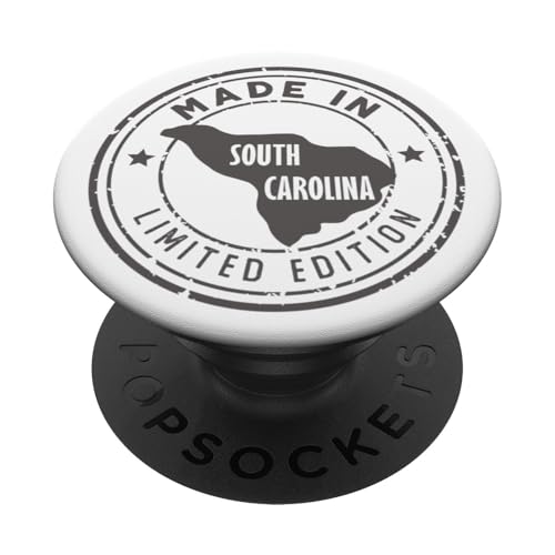 Vintage, hergestellt im Bundesstaat South Carolina, limitierte Auflage, USA PopSockets Klebender PopGrip Vintage, hergestellt im Bundesstaat South Carolina, limitierte Auflage, USA PopSockets Klebender PopGrip von Made in US Proud American States Badge