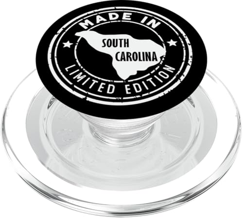 Vintage, hergestellt im Bundesstaat South Carolina, limitierte Auflage, USA PopSockets PopGrip für MagSafe Vintage, hergestellt im Bundesstaat South Carolina, limitierte Auflage, USA PopSockets PopGrip für MagSafe von Made in US Proud American States Badge