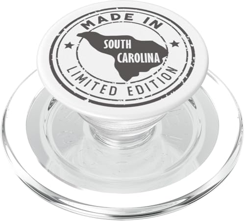 Vintage, hergestellt im Bundesstaat South Carolina, limitierte Auflage, USA PopSockets PopGrip für MagSafe Vintage, hergestellt im Bundesstaat South Carolina, limitierte Auflage, USA PopSockets PopGrip für MagSafe von Made in US Proud American States Badge