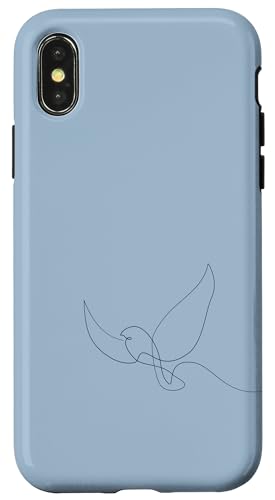 Aesthetic Fine Line Art Feminin Bird Hülle für iPhone X/XS Aesthetic Fine Line Art Feminin Bird Hülle für iPhone X/XS von Madeiradesigns