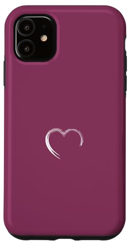 Aesthetic Heart Love Sweet Red Burgundy Hülle für iPhone 11 von Madeiradesigns