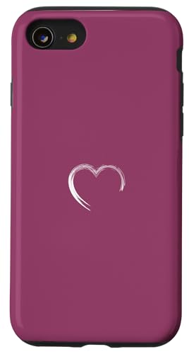 Aesthetic Heart Love Sweet Red Burgundy Hülle für iPhone SE (2020) / 7 / 8 von Madeiradesigns