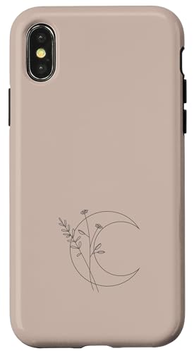 Aesthetic Moon Spiritualität flowers Boho Hülle für iPhone X/XS von Madeiradesigns