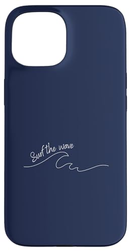 Aesthetic Surf the Wave Wave Ocean Surfer Sport Minimalistic Hülle für iPhone 15 von Madeiradesigns