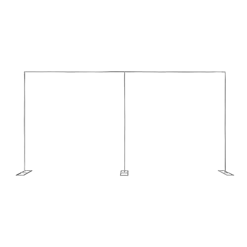 Foto Hintergrund Ständer 6x3m Rechteckig Hochzeitsbogen Hintergrundsystem 1mm Wanddicke 20x20mm Quadratische Bogen Hintergrund Stand mit Flügelmuttern Große Basis von Madelynn
