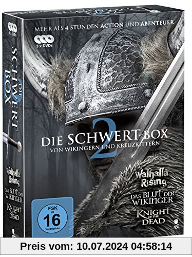 Die große Schwert-Box 2 - 3 spannende Ritter-Sagen in einer Box (Walhalla Rising, Das Blut der Wikinger, Knight of the Dead) [3 DVDs] von Mads Mikkelsen