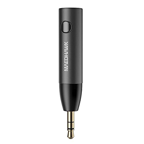 3.5mm Bluetooth Aux Adapter für Das Auto - Maedhawk Stilvoller Bluetooth 5.0 Empfänger mit Noise Cancelling Kopfhörerbuchse für LKW Heim Stereo Kopfhörer Lautsprecher Musik Streaming von MaedHawk