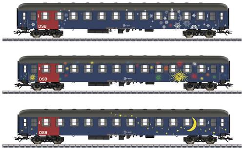 Märklin 42698 H0 Reisezugwagen-Set Bcm, 2. Klasse der DSB von Märklin