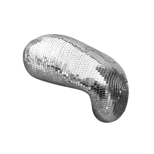 Mafagwre Disco Spiegel Ball, Mirrorball Glänzende Disco Ball, Discokugel Kinder, Disco Kugel Requisiten, Geschmolzene Disco-Kugel-Dekoration, Discokugel Klein, Spiegelkugel Discokugeln (silver) von Mafagwre