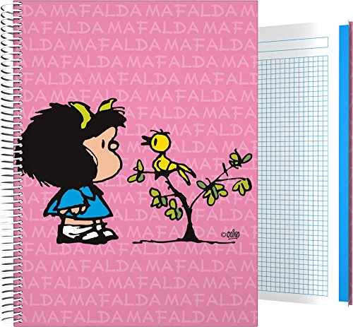 Grafoplás 16501949-cuaderno Hardcover A4, Design Mafalda Vögelchen, 140 Blatt kariert von Mafalda