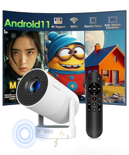 Mini Beamer 4K Unterstützt Android 11, Smart Projector Elektrisch Fokus 5G WiFi 6 BT 5.0, Mini Tragbar Projektor Full HD 1080P Unterstützt 260ANSI Auto Horizontal Trapezoid Correction Mini Beamer 4K Unterstützt Android 11, Smart Projector Elektrisch Fokus 5G WiFi 6 BT 5.0, Mini Tragbar Projektor Full HD 1080P Unterstützt 260ANSI Auto Horizontal Trapezoid Correction von Magcubic