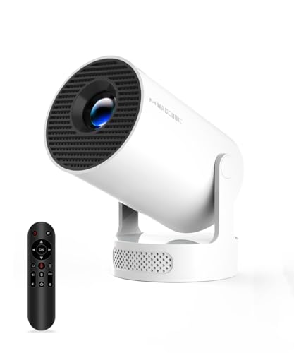 Magcubic Mini Beamer, 4K FHD 1080P Unterstützt Smart Beamer Android 11 Auto Trapezkorrektur Kleiner Videoprojektor, Heimkino Tragbarer Projector mit WiFi6 BT5.4, 180°Dreh, 5W Soundbass Lautsprecher von Magcubic
